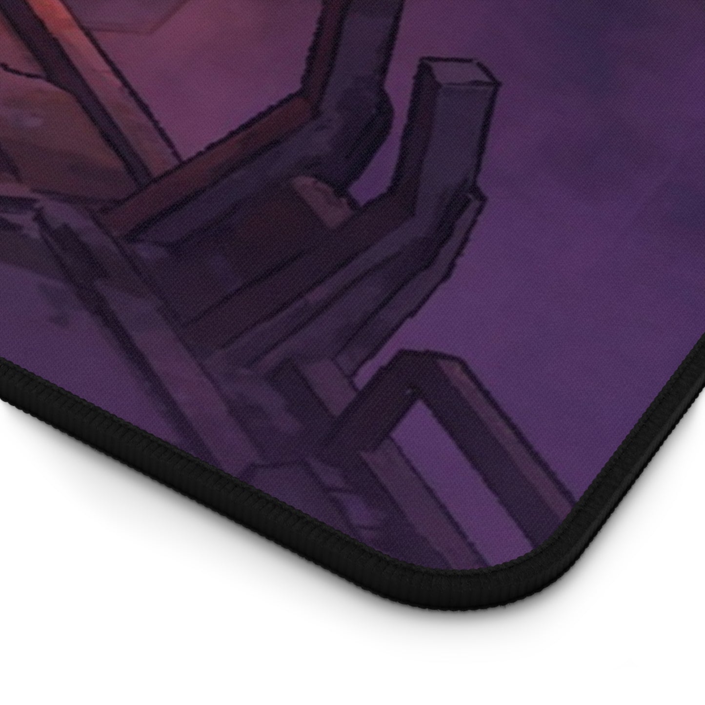 Neon Battlefield Gaming Desk Mat — 'Drop into the firefight' Space Marine Extended Gaming Mat